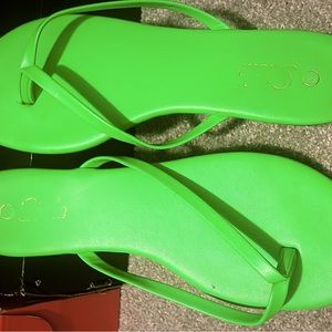 Green Thong Sandals